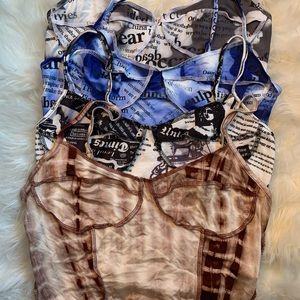 Triangle front crop top